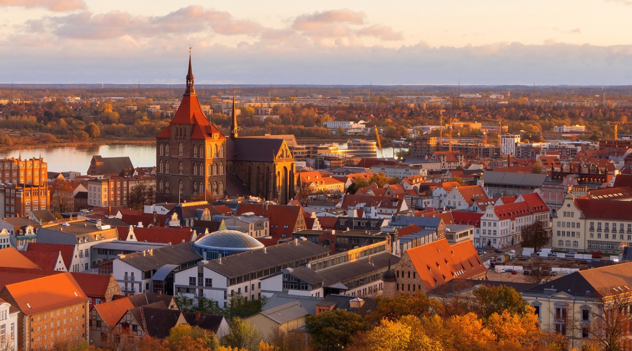 Luftaufnahme von Rostock